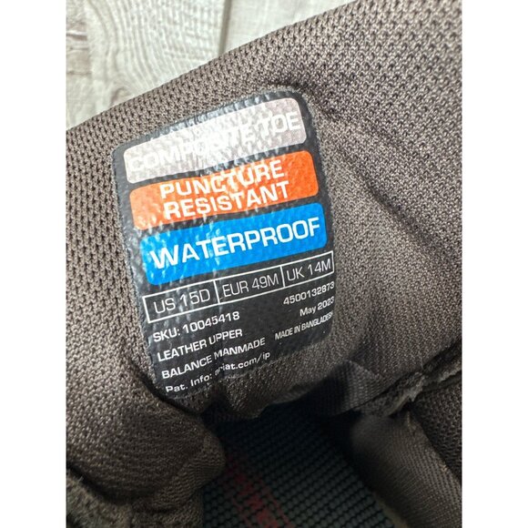 Ariat Rigtek Mens Sz 15 Puncture Resistant Composite Toe Work Boots Brown - Picture 10 of 13